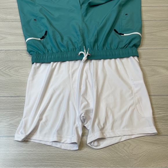 Silkworld Teal 7” Swim Athletic Shorts Attached Boxer Shorts Mens Size XXL New - Picture 7 of 13